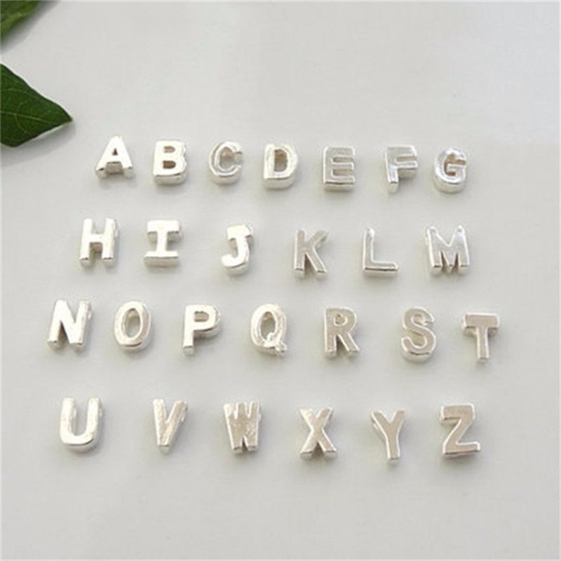 Peach Heart Shaped Letter Necklace
