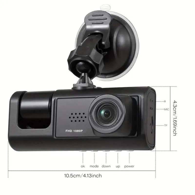1080 Triple Dash Cam