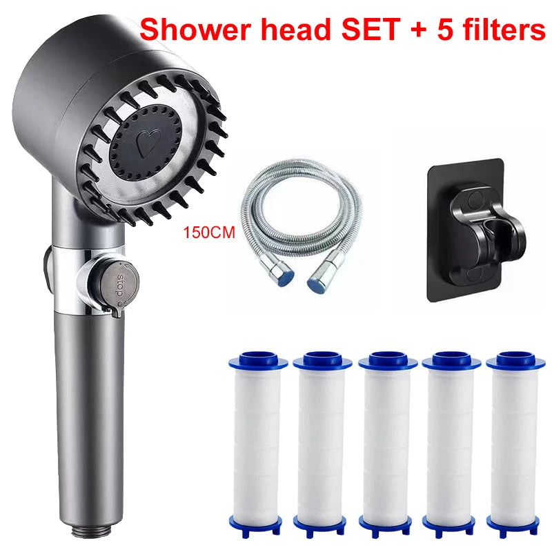 4 Mode High-Pressure Shower Head