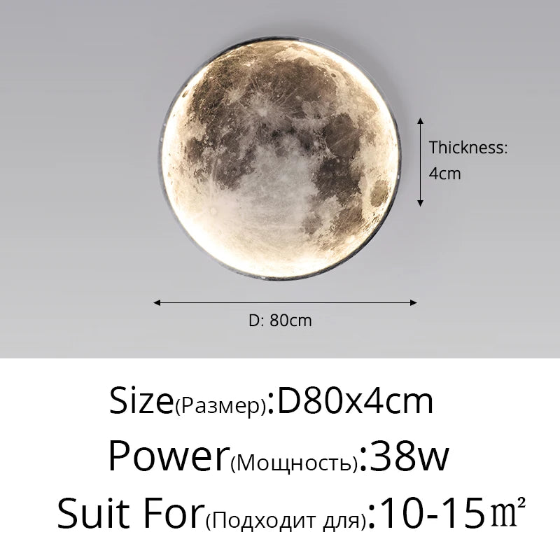 Modern LED Wall Moon Lamp