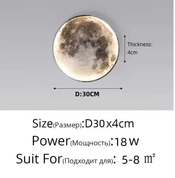 Modern LED Wall Moon Lamp