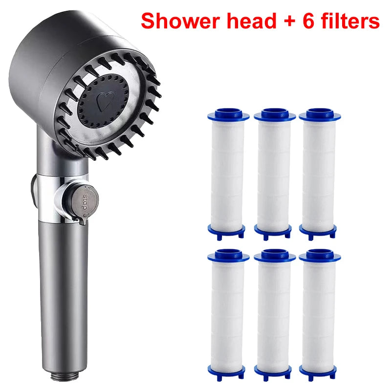 4 Mode High-Pressure Shower Head