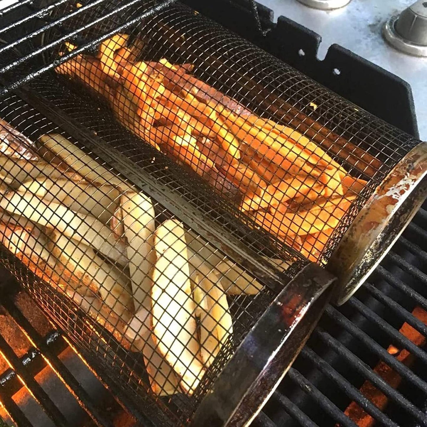 Metal Rolling Grilling Basket