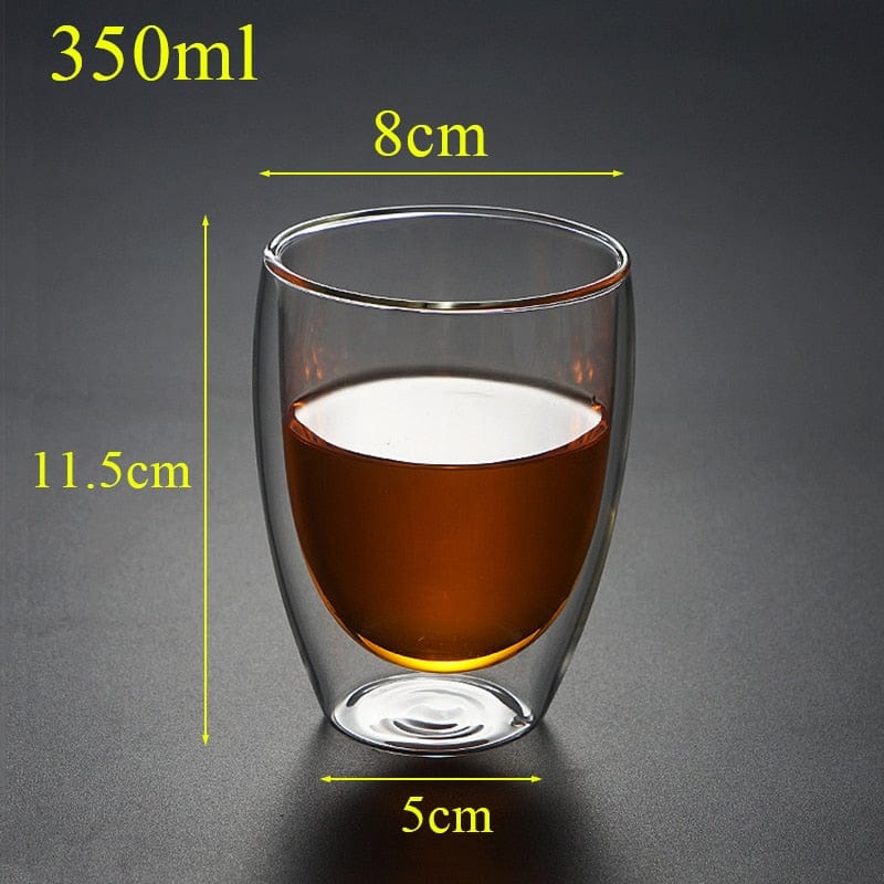 Double Wall Glass Coffee Cup Set