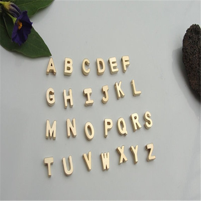 Peach Heart Shaped Letter Necklace